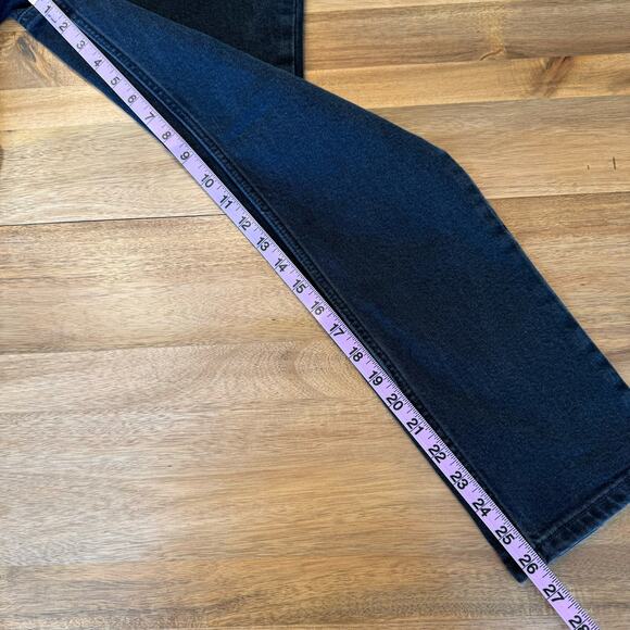 Everlane The Original Cheeky Jean Organic Cotton Straight Leg Sz 27 Black Denim - Picture 15 of 16